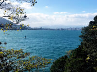下関市営　下関南霊園から海が見える景観